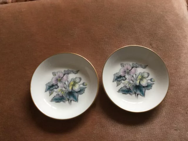 Pair Royal Worcester Bone China Trinket Dishes