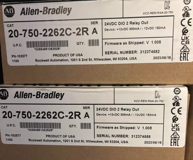 NEW Allen-Bradley 20-750-2262C-2R PowerFlex 750 24V DC IO Option Module