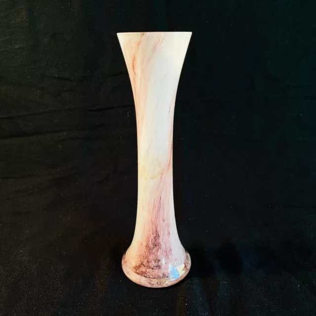 Vase Glasvase 50er 60er MID CENTURY H 22 cm marmoriert lila rosa