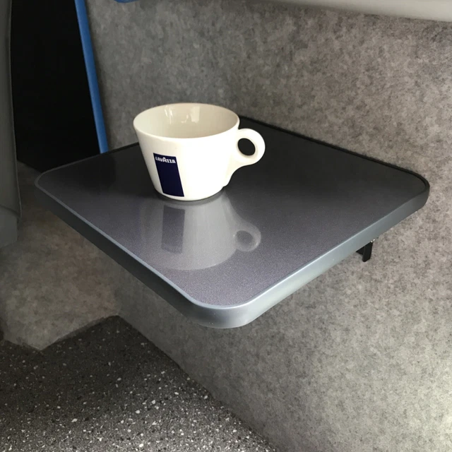 SMALL SQUARE CAMPERVAN Folding Table Shelf Motorhome Caravan Gloss