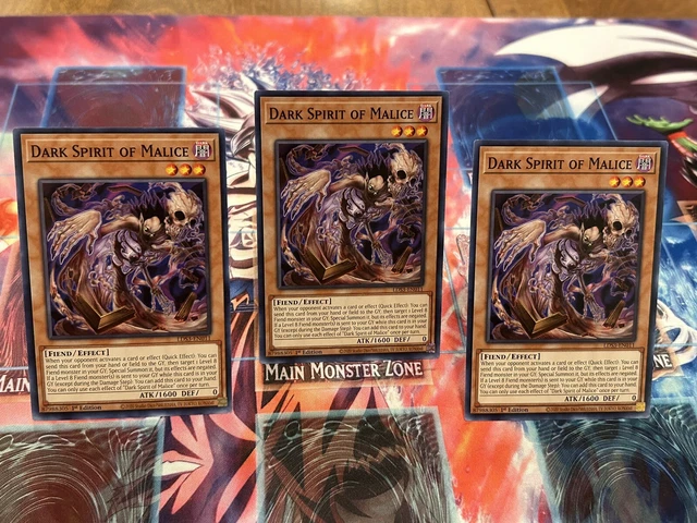Yugioh x3 Dark Spirit of Malice LDS3-EN011 1st Ed Common (Near Mint!)