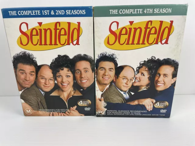 SEINFELD  Funny Hilarious Timeless DVD SEASONS 1, 2 & 4 DISC SET REGION 4 VGC