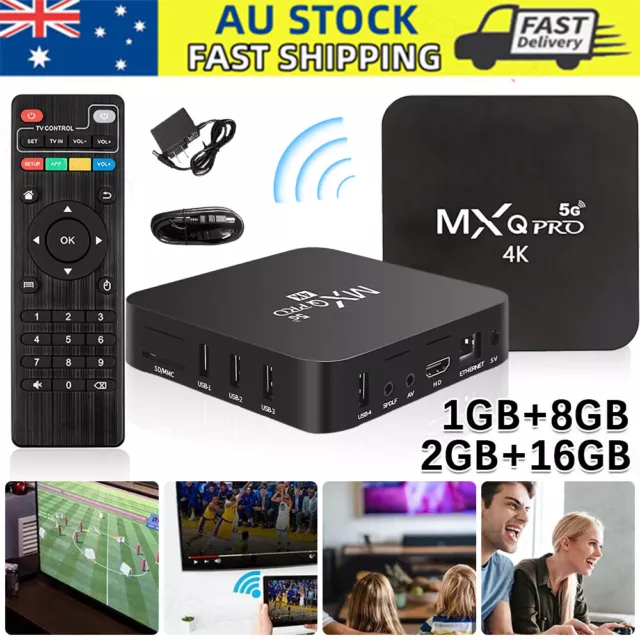 MXQ Pro Smart TV Box 4G 5G Android 10 UHD 4K WIFI Media Player HDMI 8GB 16GB