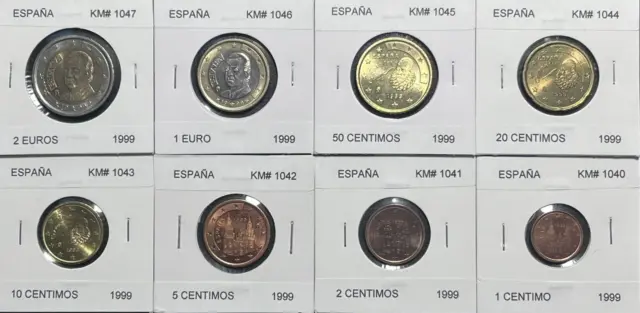 España - Euro - Año 1999 - Serie Completa (8 Valores)