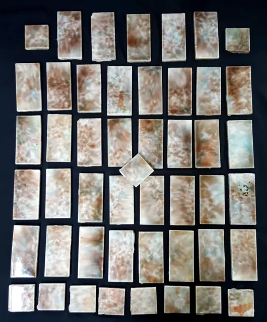 Lot of 80+ Reclaimed Multi Colored 4" & 2" Ceramic Fireplace Tiles