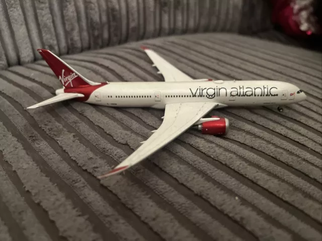 Extremely rare Virgin Atlantic G-VNEW Boeing 787-9 Diecast Model With Stand