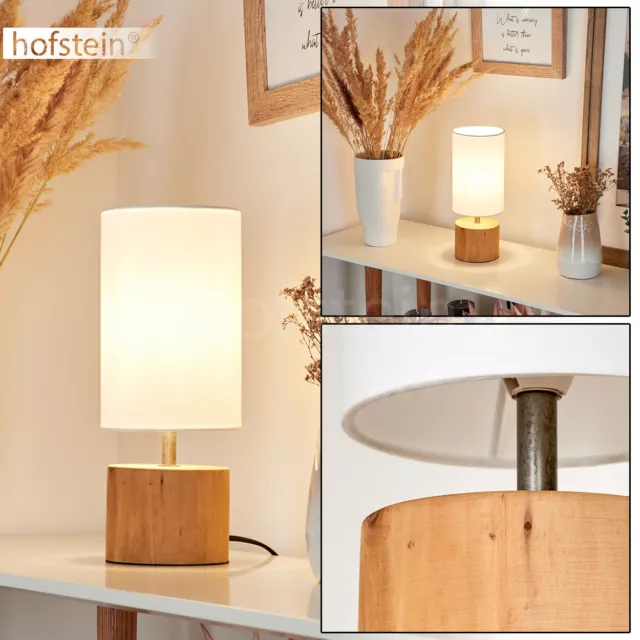 Wohn Schlaf Zimmer Beleuchtung Lese Leuchten modern Holz Nacht Tisch Lampe weiß
