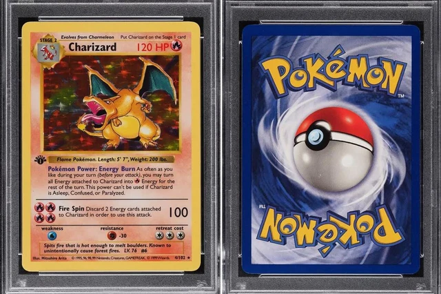 Pokémon TCG Charizard Base Set 4/102 Holo Unlimited Holo Rare 3