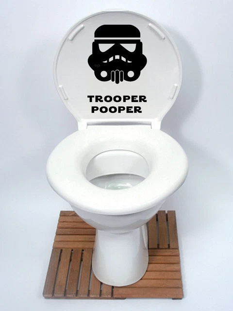 STARWARS STICKER FUNNY Toilet Seat trooper pooper style Vinyl Decal bathroom  uk. £8.98 - PicClick UK