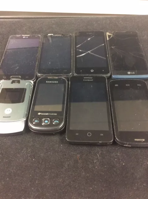 Lot Of 8 Untested Cell Phones With No Accessories