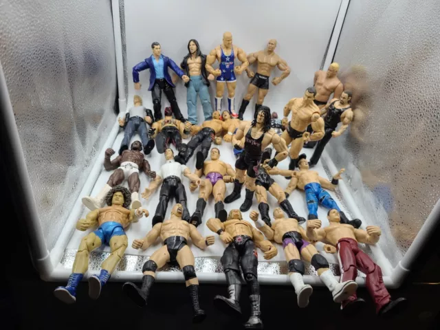 Huge Lot of 22 WWF WWE Jakks Wrestling Action Figures!!  Fast Ship!