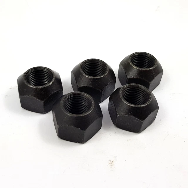 5 X BLACK Steel Wheel Nuts For Land Rover Defender & Discovery 1