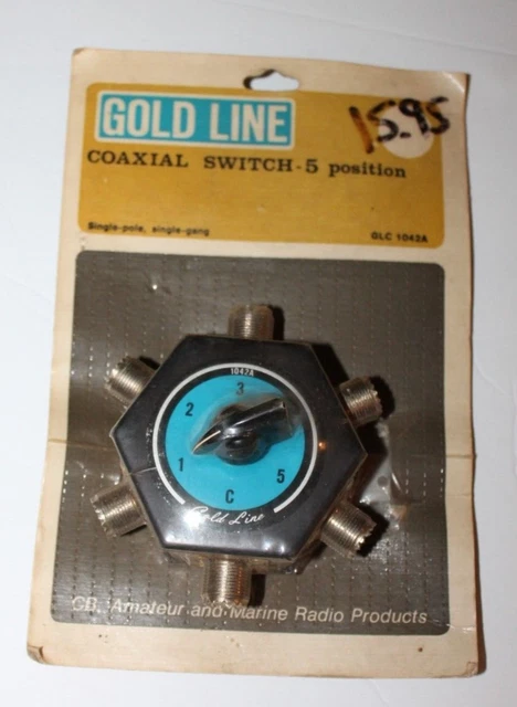 NOS Gold Line Coaxial Switch-5 Position GLC 1042A For CB Radio NOS Gold Line Coaxial Switch-5 Position GLC 1042A For CB Radio