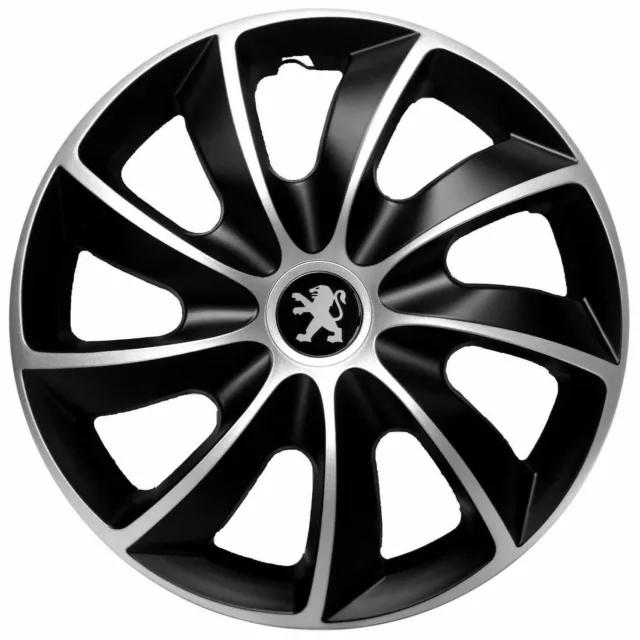 15"" COPRICERCHI COPRIMOZZO SET DI 4x15"" PEUGEOT PARTNER 307 308 207 208