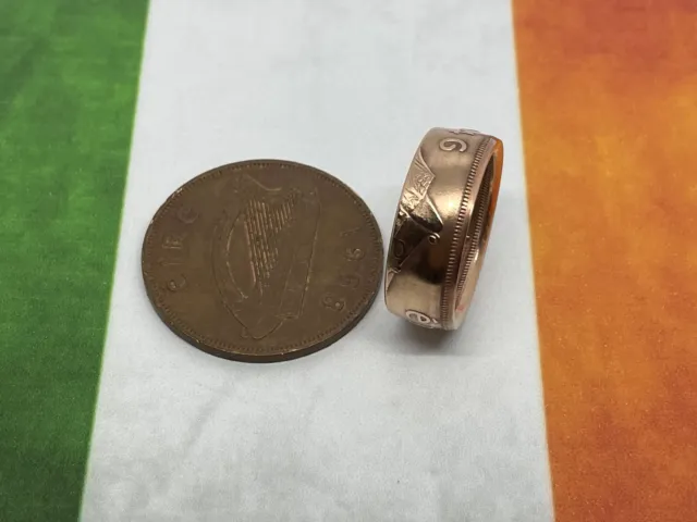 Coin Ring Handcrafted from Irish Eire Penny 1d Pingin Ireland Most Sizes 3