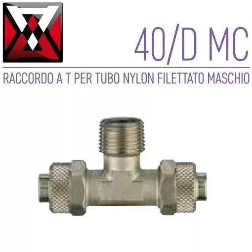 Ani 40/Dmc  Raccordo Calzamento A T Filettato Maschio Per Tubo Nylon