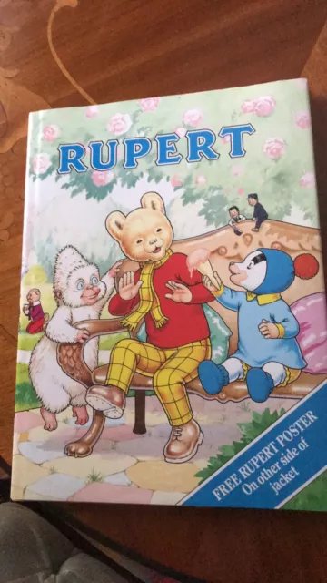 Rupert Bear 70th Anniversary Book With Poster Dust Cover 1990 . Excellent Cond