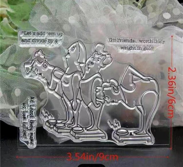 Lustige Diät Gewichtsverlust Gefühl klar Gummistempel Silikon Karten Stempel