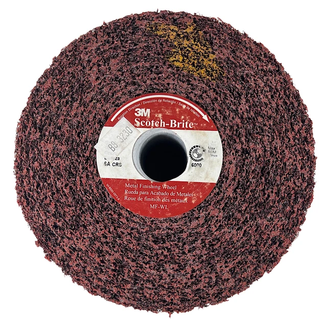 3M 90207 6" x 1" 6A Coarse MF-WL Metal Finishing Deburring Wheel