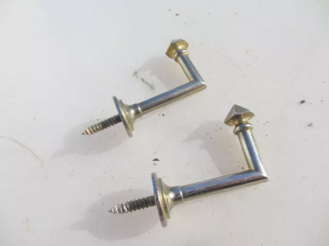 Vintage Metal Curtain Tie Backs Hooks French Old Hooks Hangers Blind Ties 2"D