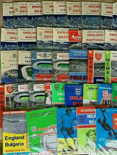 1950s AND 1960s ENGLAND HOME INTERNATIONAL FOOTBALL PROGRAMMES ~ YOU CHOOSE