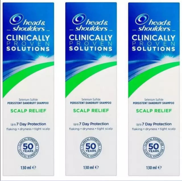 Head & Shoulders Clinically Proven Solutions Scalp Relief Shampoo 3 x 130ml