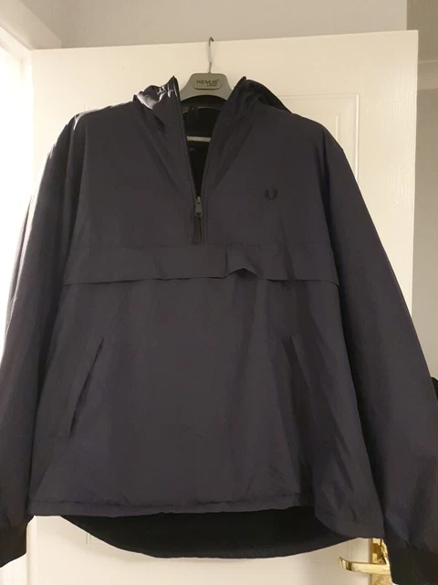 FRED PERRY GRAPHITE Half Zip Hooded Brentham Jacket XXL New No