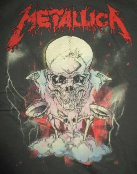 2010 METALLICA Skull Drums (G LG) Shirt James Hetfield Lars Ulrich Kirk Hammett 2010 METALLICA Skull Drums (G LG) Shirt James Hetfield Lars Ulrich Kirk Hammett