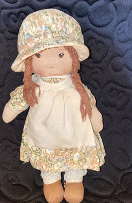 Holly Hobbie Friend Heather Rag Doll Knickerbocker 10 inch Taiwan Vintage