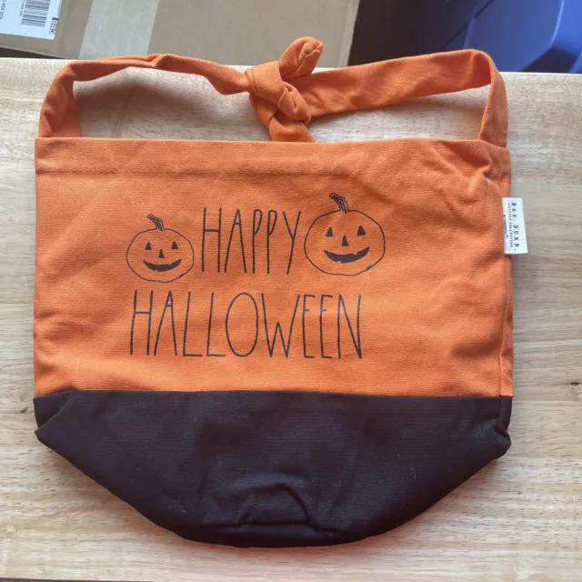 Rae Dunn HAPPY HALLOWEEN Treat Bag 10x13 BN FREE SHIP