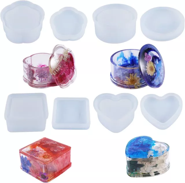 Silicone Jewelry Storage Box Mold Resin Making Mould Casting Craft DIY Supplies