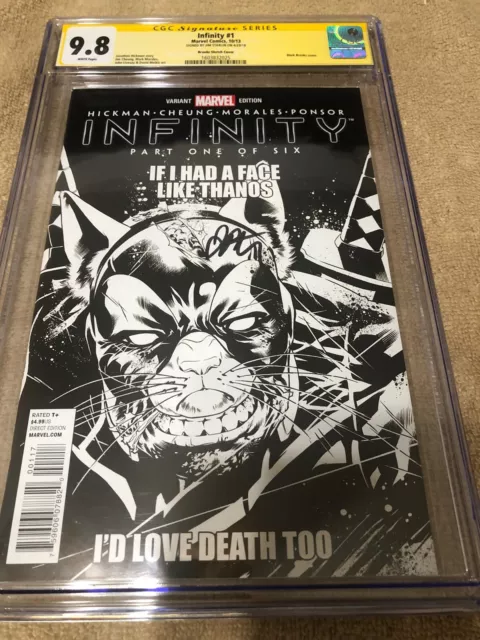 Infinity 1 CGC SS 9.8 Jim Starlin Auto Brooks Thanos sketch Variant Avengers