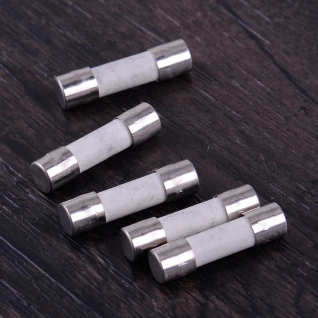 5pcs 5 x 20 mm T6.3A H250V Miniature retardée cartouches fusibles en céramique
