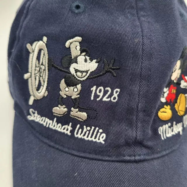 Walt Disney World Mickey Mouse Anniversary Hat Cap Strapback Blue White Vacation 3