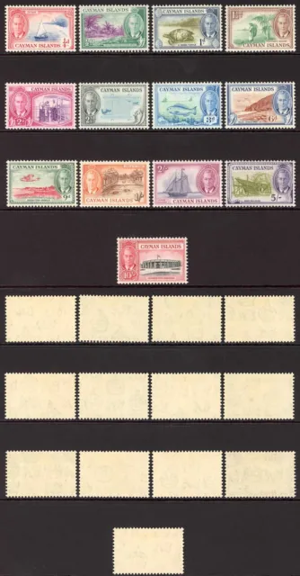 Cayman Is SG135/47 1950 Set of 13 lightly mounted mint