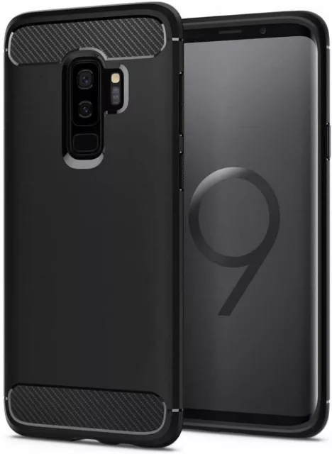 Étui Antichocs pour Samsung Galaxy S9 Plus Carbone Fibre Effet Coque