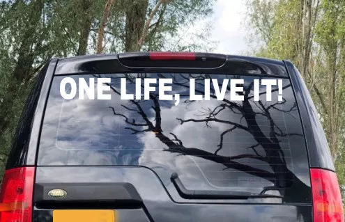 ONE LIFE LIVE IT Auto Van Stoßstange Fenster Vinyl Aufkleber Aufkleber Land Rover 4x4 groß