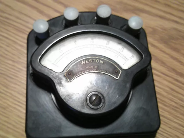 Model 281 Industrial Antique Weston Electrical Instruments Volt Meter Bakelite Model 281 Industrial Antique Weston Electrical Instruments Volt Meter Bakelite