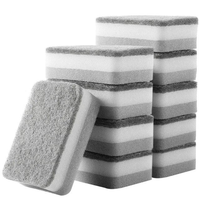 10 Pcs Cuisine Tampon À Récurer En Éponge Nettoyant Polyvalent Appartement