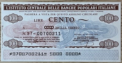 MINIASSEGNI IST N. 3 EMISSIONI CEN BANCHE POPOLARI ITALIANE LOTTO ML94 