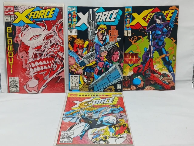 X-Force Annual ShatterShot Part 4,13,22 & 23-4 Comic Book Lot(1992-1993, Marvel)