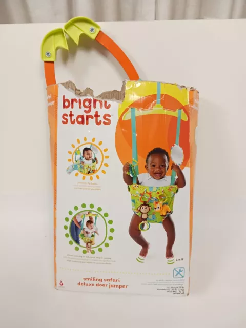 Door Jumper Bright Starts Smiling Safari Deluxe No Tools Required Bouncer F8 P84