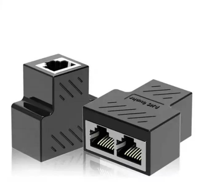 RJ45 Adapter Splitter Verteiler 8P8C Ethernet LAN Netzwerkkabel Kabel CAT5 CAT6