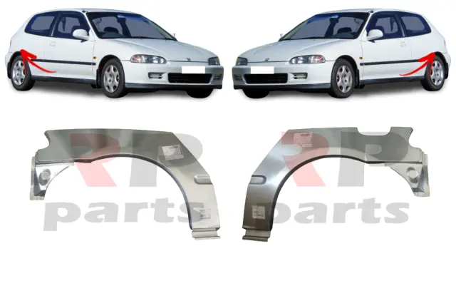 Pour Honda Civic Hb Eg / Ej 91-95 Neuf Arrière FENDER Arc Pour Soudure Paire Set