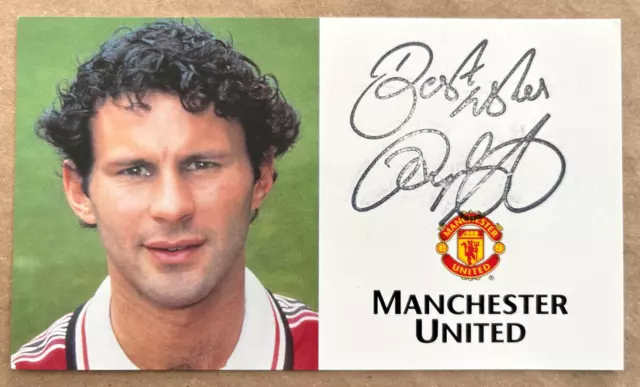 Ryan Giggs Signed Club Card  Photo Autograph Manchester United Man Utd