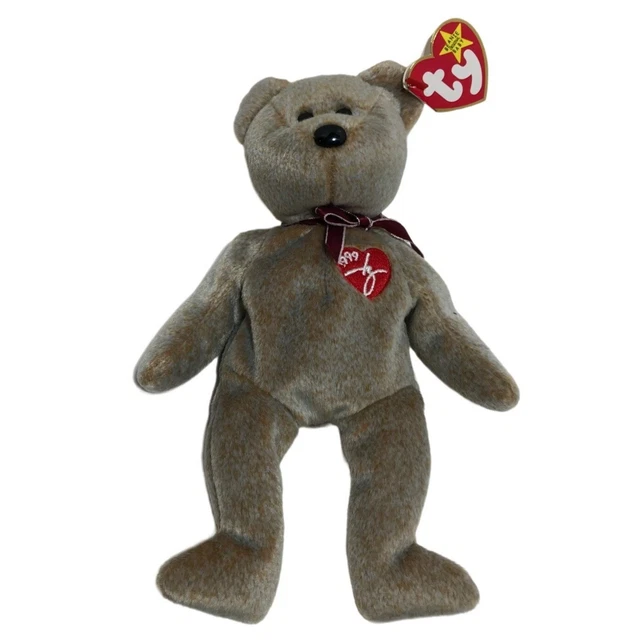 Ty Beanie Baby babies 1999 Signature bear Tan vintage retired plush toy y2k