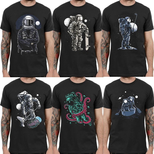 Astronaut T-Shirts Spaceman Tshirts Top Men Women Kids Graphic Skate Space L187