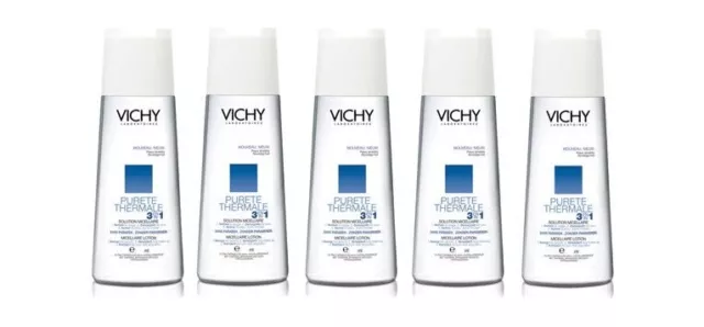 VICHY Purete Thermale Reinigungswasser Mini, 5 x 30 ml Gesichtswasser Reinigung