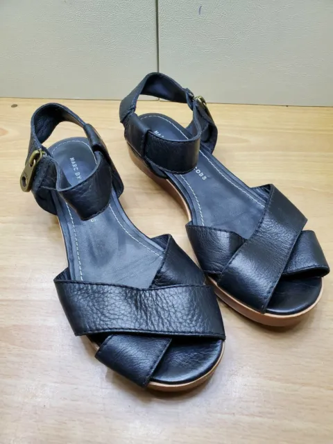 Women’s Marc by Marc Jacobs Wedge Sandals Black  Size 7 US Preowned Condition