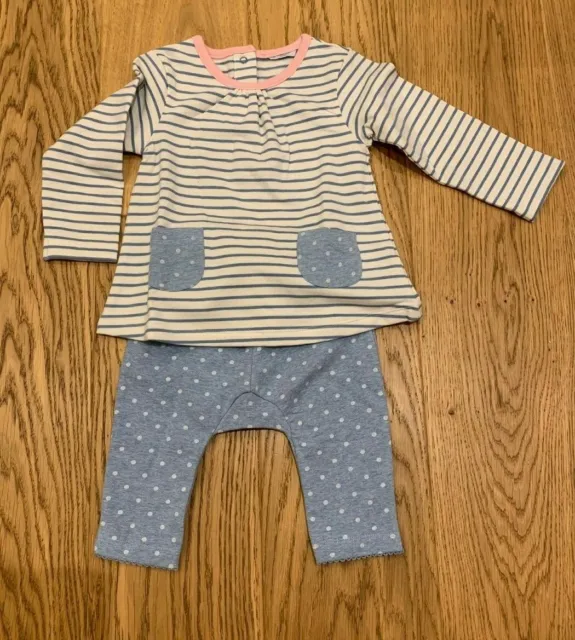 Baby Girls NEW Ex Mini Boden Jersey Tunic/Dress Top Leggings Outfit age 18-24 m